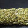 Natural Lemon Quartz Smooth Polished Oval Nugget Beads Length 14 Inches and Size 7mm to 8mm approx. 
